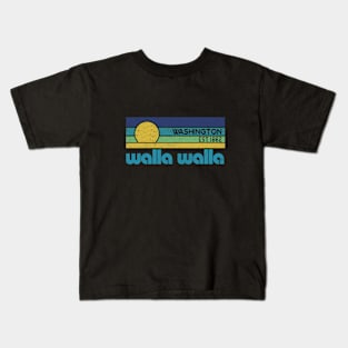 walla walla Washington Retro EST.1862 Kids T-Shirt